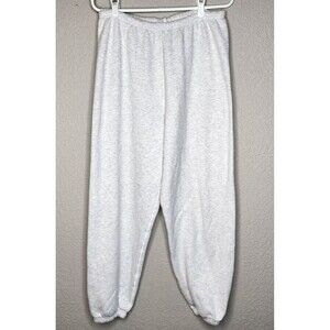 Skims Women's Fleece Jogger Athleisure Drawstring Sweatpants, Gray Medium